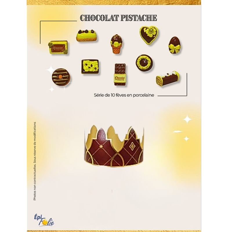 NATIVITY FIGURINES 100PCS "PISTACHIO CHOCOLATE" + CROWNS NEW 2027