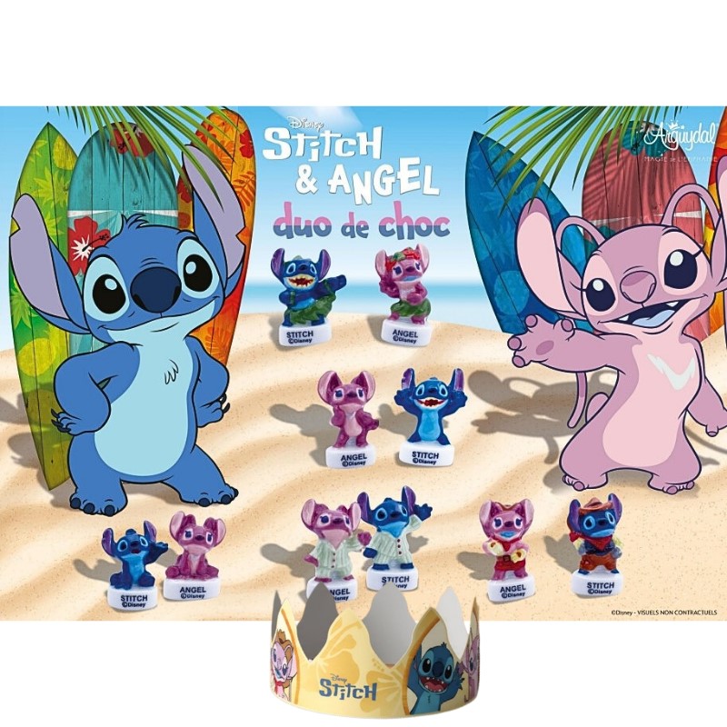 SANTONS 100PCS "STITCH ET ANGEL - DUO DE CHOC" + COURONNES NEW 2027