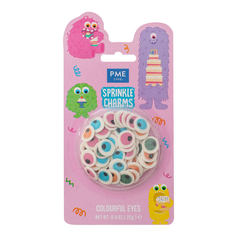 GEMIXTE SUIKERDECORS GEKLEURDE OGEN 25G