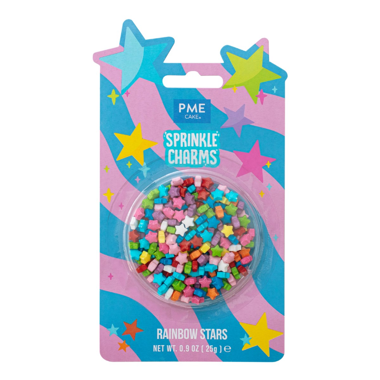 MIXED SUGAR DECORS RAINBOW STARS 25G