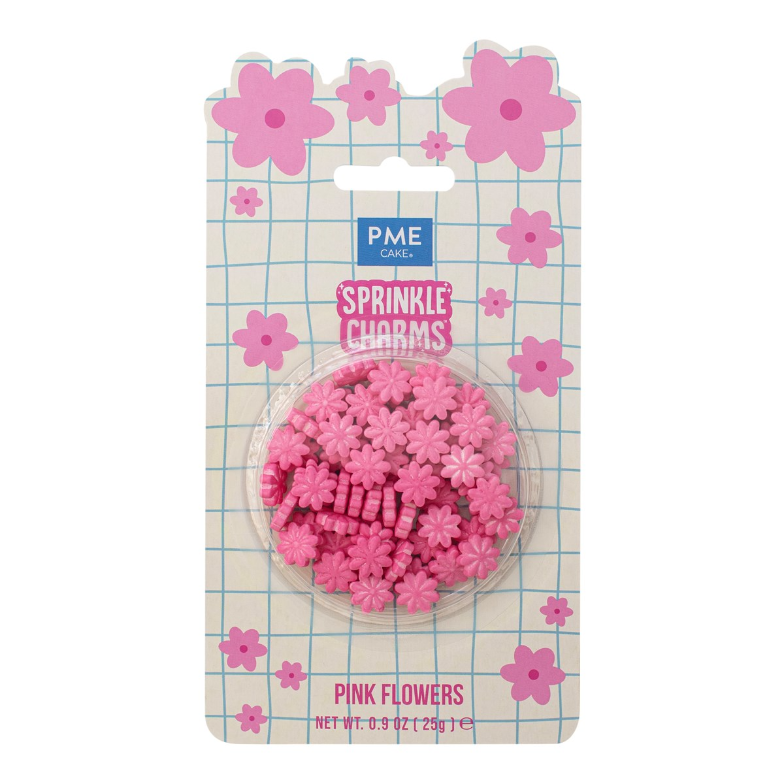 MIX DECORS EN SUCRE FLEURS ROSES 25GR