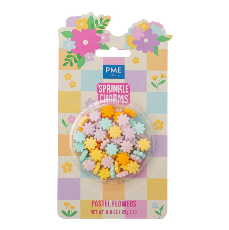 MIXED SUGAR DECORS PASTEL FLOWERS 25G