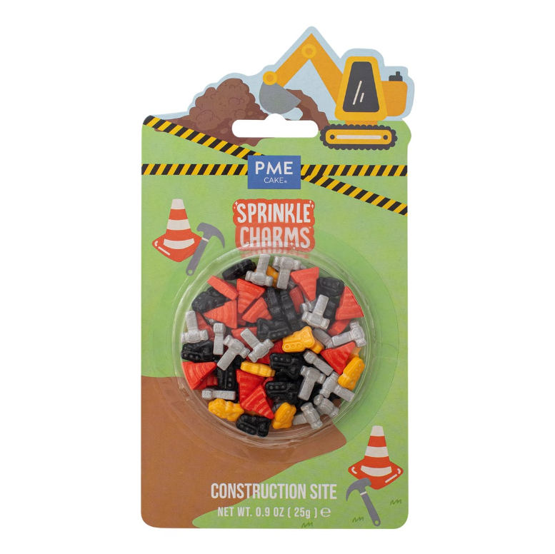 GEMIXTE SUIKERDECORS BOUWPLAATS 25G