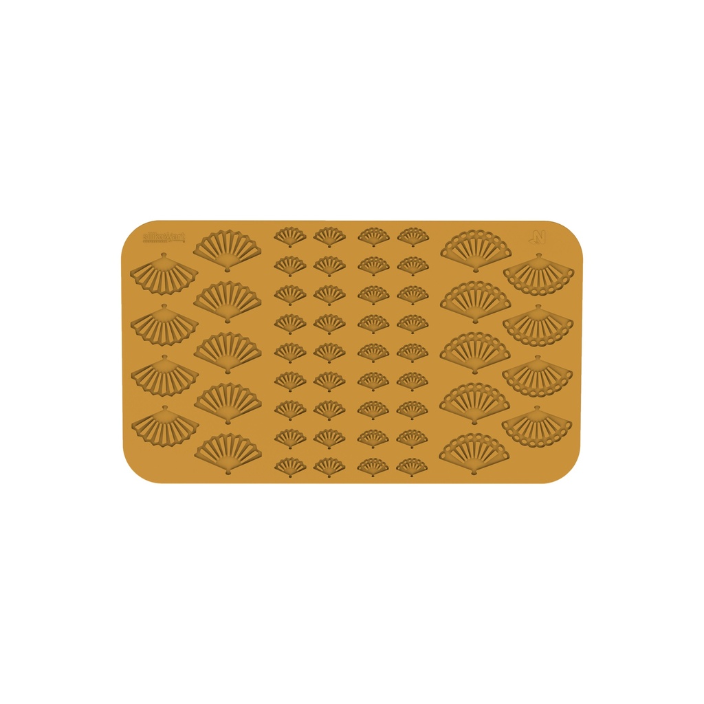 SILIKOMART MOULE SILICONE VENTAGLIO N.9 70 x 44MM - N.18 34 x 22MM - N.18 33 x 20MM - N.9 73 x 44MM HT 2 MM