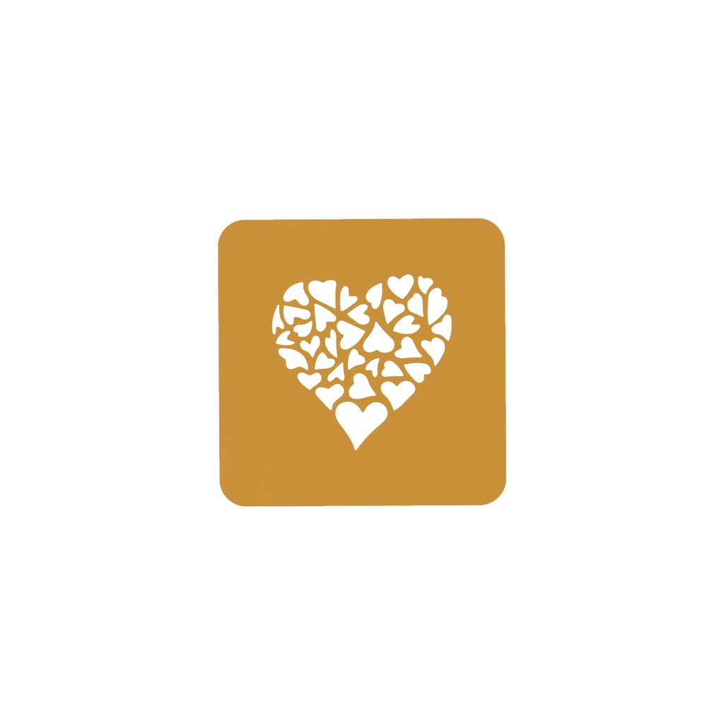 SILIKOMART SILICONE MOLD STENCIL AMORE SET OF 2 100 x 98MM HT 1MM