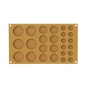 SILIKOMART MOULE SILICONE POIS N.6 ø45 HT 8MM - N.8 ø35 HT 8MM - N.12 ø20 HT 8MM
