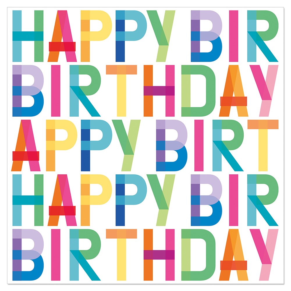 ARTEBE SERVET 33 x 33CM MULTICOLOR "HAPPY BIRTHDAY" 20ST
