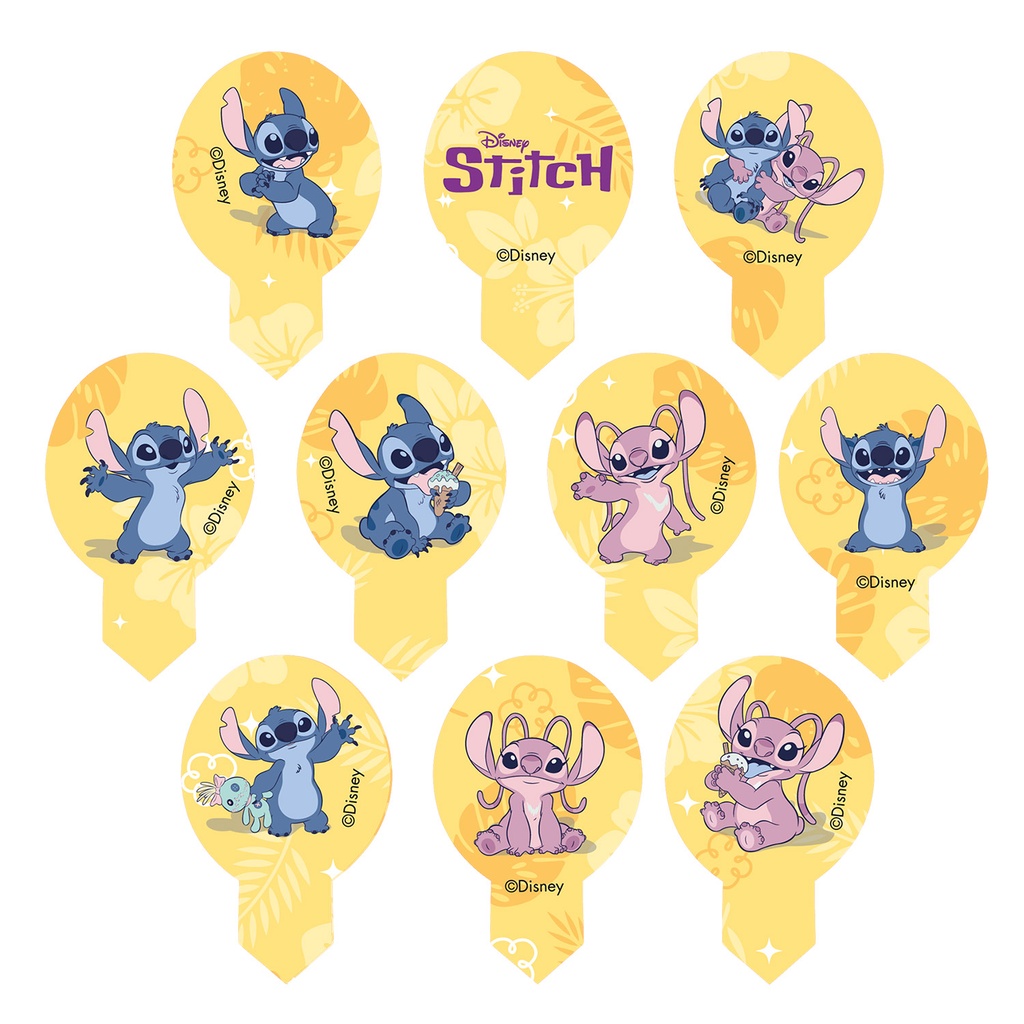 STITCH EN ENGEL WAFER PRIKKERS 6,5 x 4CM 10ST