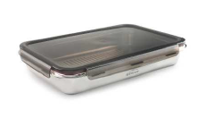 LACOR ECOINOX "PRO" BOITE HERMETIQUE INOX 18/10 - 3.5L RECT 32X21XH5CM COUVERCLE PP 