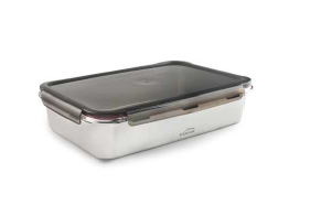LACOR ECOINOX "PRO" 18/10 STAINLESS STEEL AIRTIGHT CONTAINER - 6.5L RECTANGULAR 32X21XH10CM PP LID 