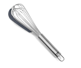 LACOR 18/10 STAINLESS STEEL WHISK WITH SILICONE SPATULA 32 CM