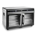 LACOR DEHYDRATOR MET 2 DEUREN - 2 TIMERS 2X8 PLATEN - INSTELLING 35 TOT 80° - 51,4X36,5XH33,5CM - 220/240V