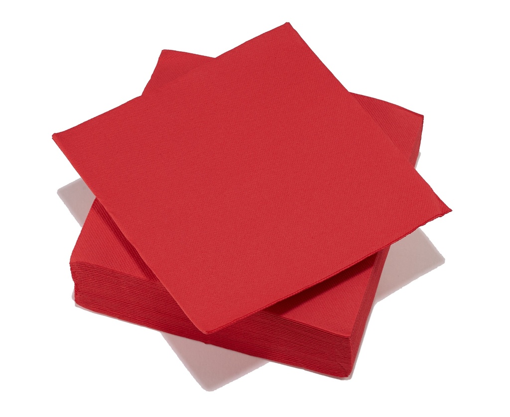 MAXIME HOME - SERVIETTES COCKTAIL ROUGE 25x25 CM 40PCS