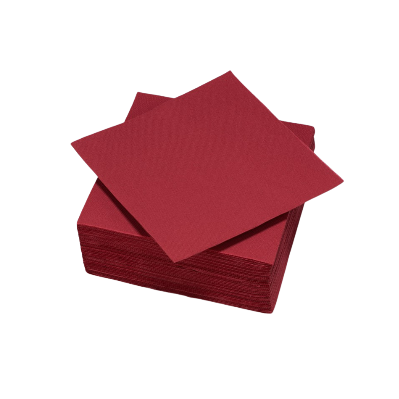 MAXIME HOME - SERVIETTES COCKTAIL BORDEAUX 25x25 CM 40PCS