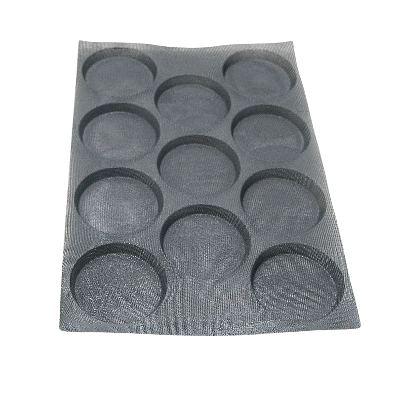 MAE - MOULE HAMBURGER 60 X 40CM - 11 ALVEOLES DIAM 125MM HT 18MM 205ML