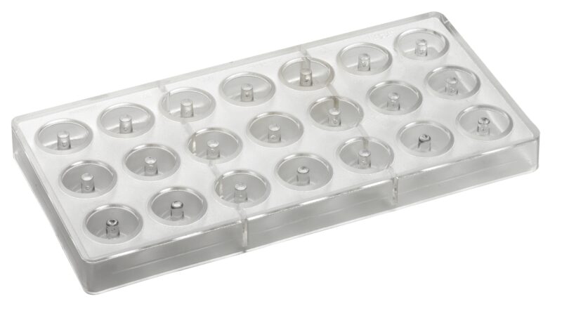 MOULE PRALINE POLYCARBONATE ROND 275X135MM21 PRALINES DE 10GR**28.5MM X16HTMM