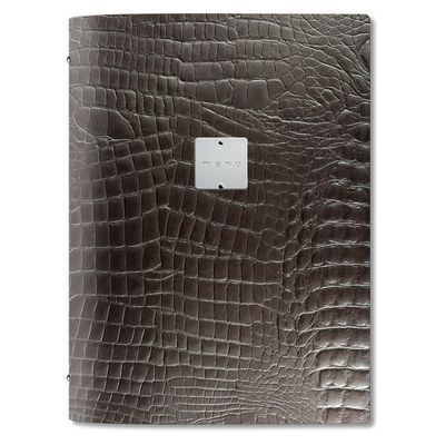 DAGSTYLE MENU CARD A4 BROWN CROCO 31.5X23CM