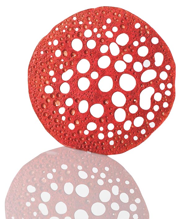065317 PCB OPALINE RUBY RED Ø 5 CM 32 PIECES ***S/CD***