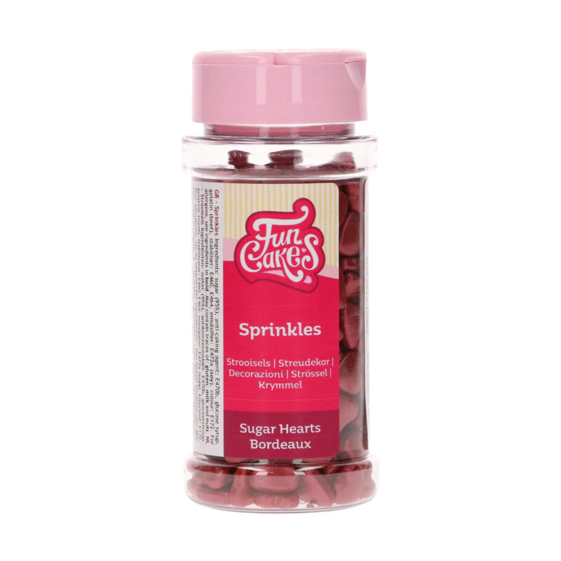 FUNCAKES PETIT COEUR BORDEAUX EN SUCRE 80GR