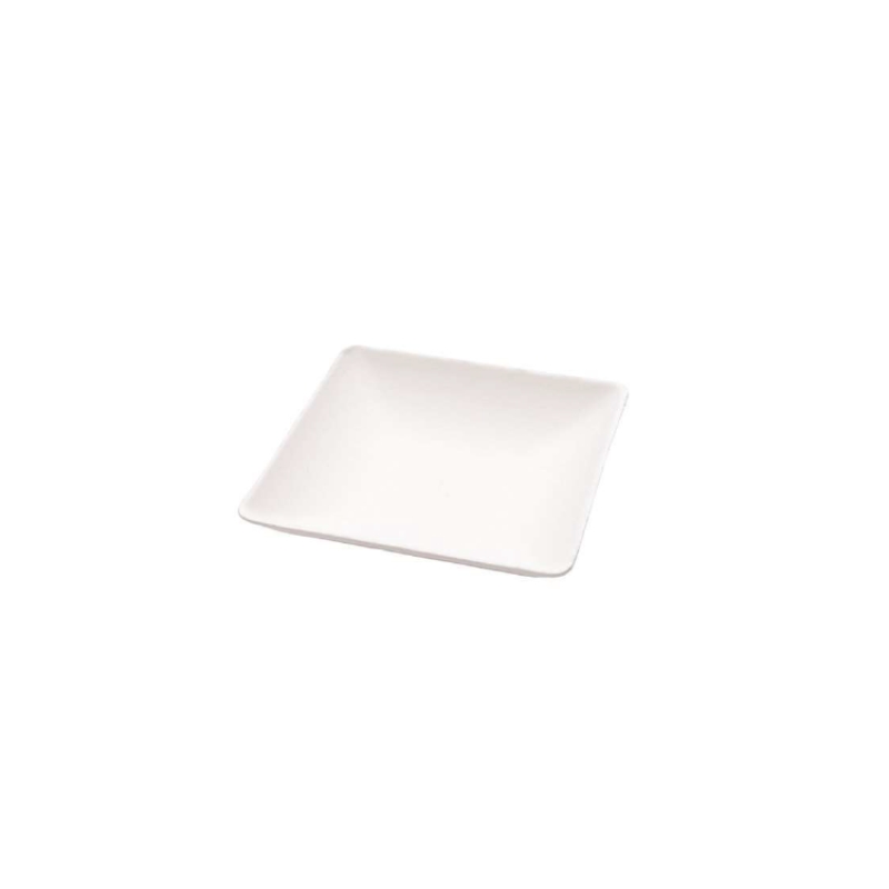WHITE CANE PULP PLATE 6.5X6.5CM 50PCS FOST+ INCLUDED