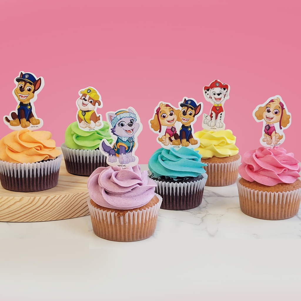 PAW PATROL CAKE TOPPERS 6 ASSORTMENT 30PCS