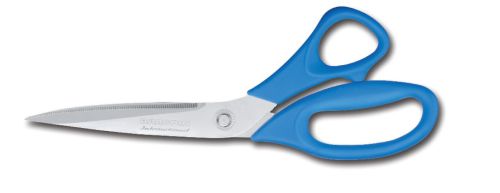 FISCHER FISH SCISSORS 27.5CM SERRATED BLADE 11.5CMMINOX/BLUE HANDLES 659