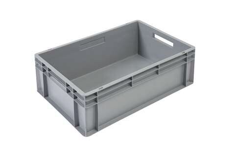 BAC EURONORM PO/PLEIN 60X40XH22CM GRIS-42L BUDGET LINE