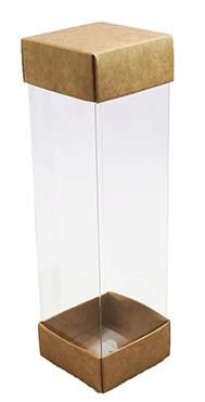 ETUI COLONNE AVEC SOCLE KRAFT HT 18CM BASE 50 X 50MM COLIS DE 10 PCES