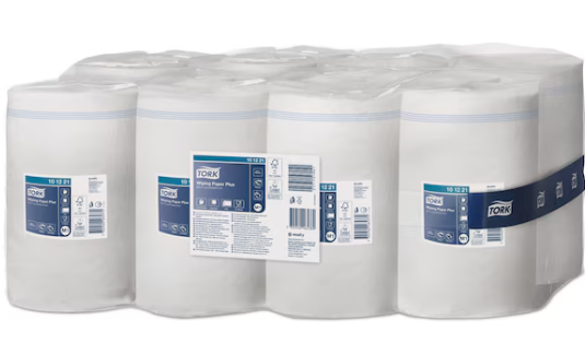 TORK CENTRAL DRAIN CLOTH WHITE 2-PLY 35 X 32CM 75M M1
