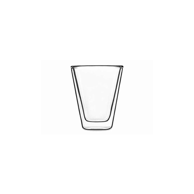 *FDS*LUIGI BORMIOLI SET 2 VERRES"CAFFEINO" 8.5CL  DOUBLE PAROI