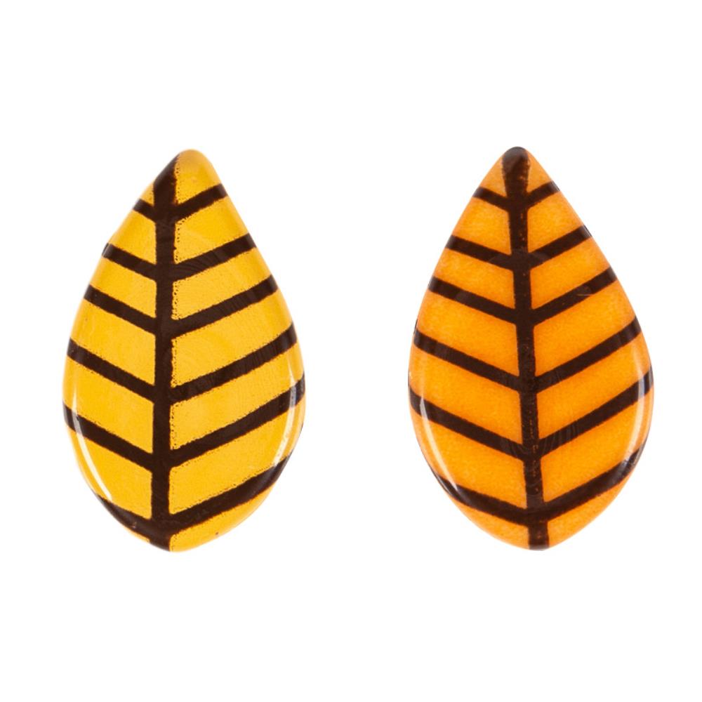 *FF*2014147 FEUILLE AUTOMNE EN CHOCOLAT JAUNE/ORANGE 175PCES ***S/CDE***
