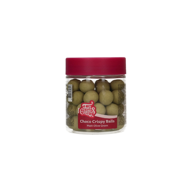 FUNCAKES BOULES CHOCO CROUSTILLANTES MAT VERT OLIVE 130GR