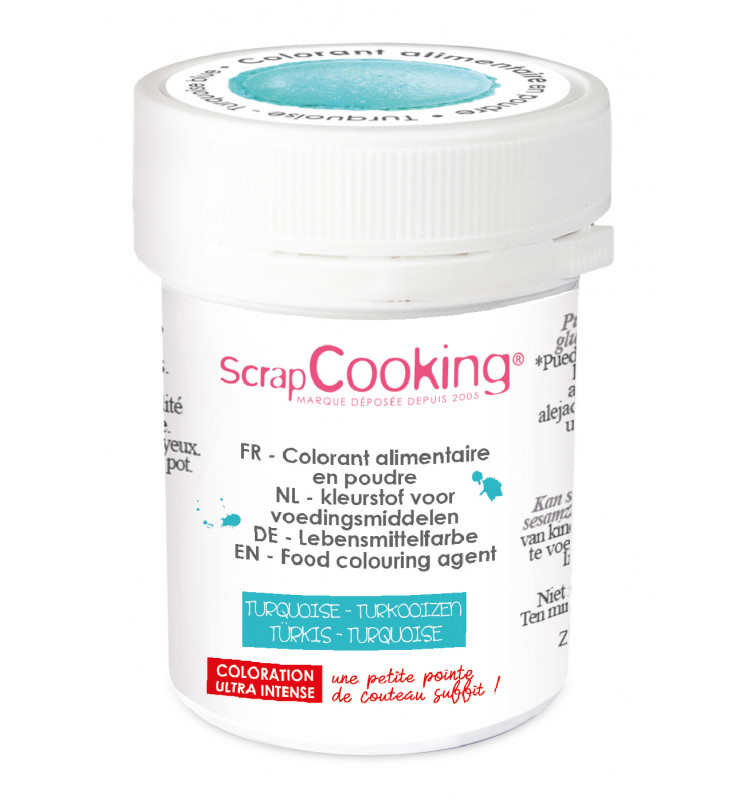 SCRAPCOOKING HYDRO TURQUOISE LEVENSMIDDELKLEURSTOF 5GR