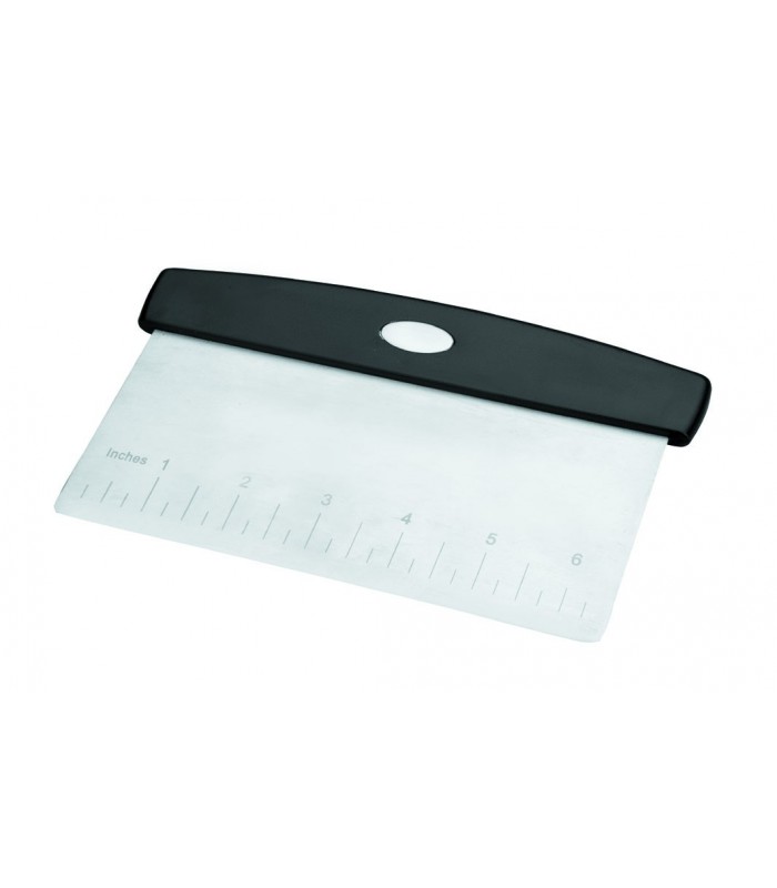 LACOR STAINLESS STEEL DOUGH CUTTER GRADUATED 16.5X10.5CM WITH PLASTIC HANDLE