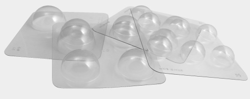 KIT 4 DEMI SPHERE POLYCARB XDIAM 60/65/75/90MM