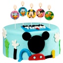+ BOUGIE MICKEY ET SES AMIS  RONDE 3CM 5 PCES