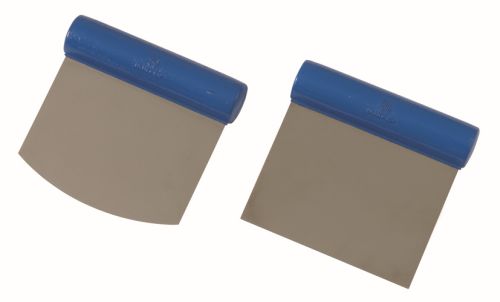 MATFER DOUGH CUTTER STAINLESS STEEL SOFT ROUNDED 11CM BLUE POLYAMIDE HANDLE