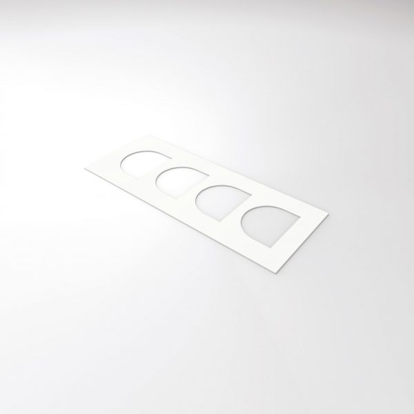 010721 PCB CHABLON POUR EMBOUT 8,3X6,9 CM - 4 EMPREINTES 1PCE  ***s/cd***