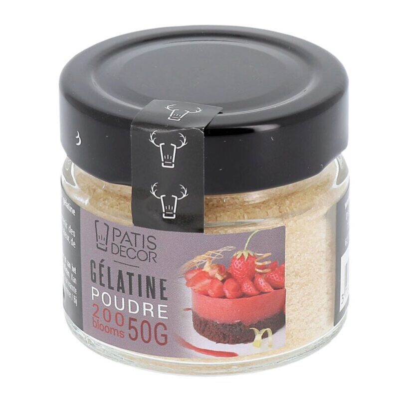 PATISDECOR GELATINE BOVINE 200 BLOOMS EN POUDRE 50GR