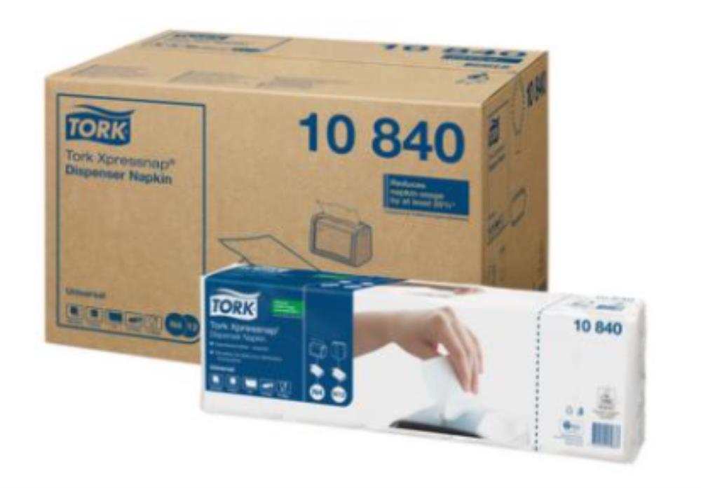 TORK XPRESSNAP SOFT WIT NAPTKINS UNIVERSEL 8X1125 STUKKEN N4 (10840)