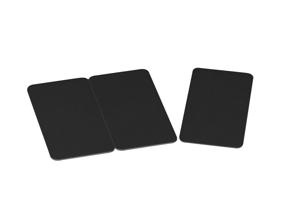 EDIKIO 3-DELIGE ZWART PVC 0,76MM TRI-KAARTEN - ACCESS/FLEX/DUPLEX PAK VAN 100 STUKS