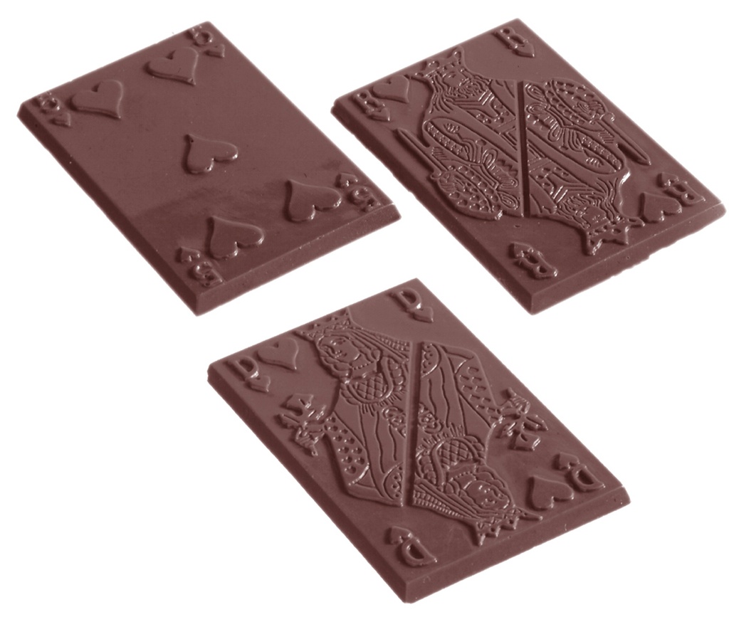 *FDS*MOULE À CHOCOLAT JEU DE CARTES  CW1169 3X4 -- 8GR