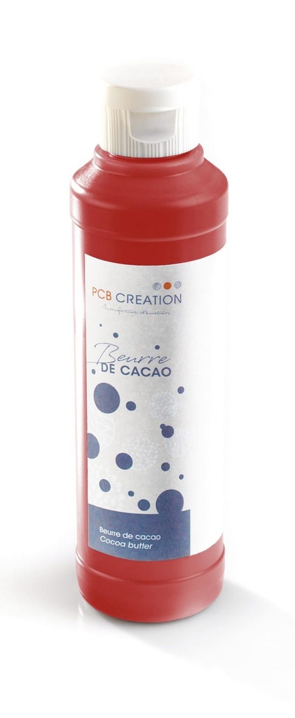 050074 PCB RED COLOURED COCOA BUTTER (RADISH, APPLE, BLACKCURRANT) 200 G ***S/CD***