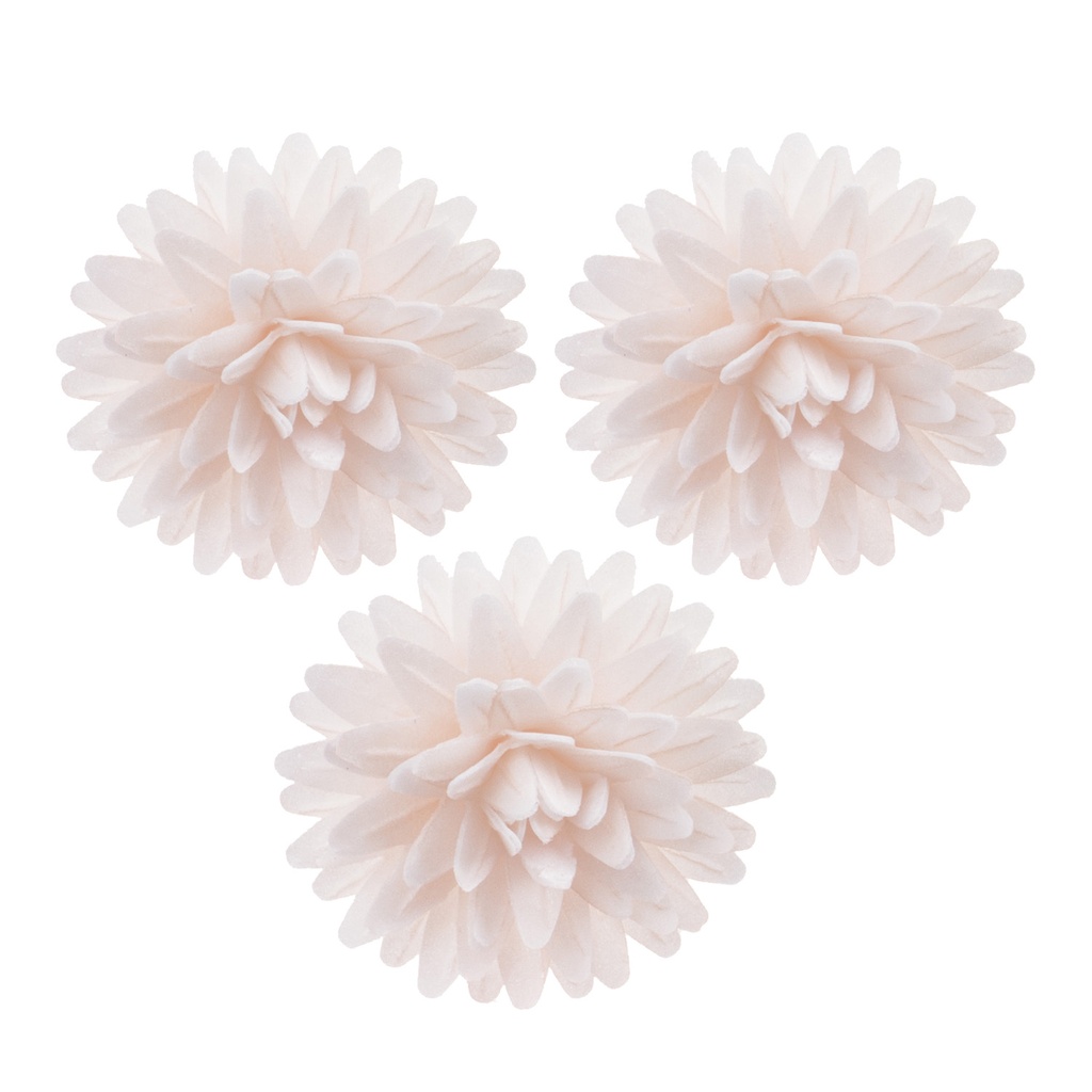POMPONS AZYME BLANC Ø 4,5CM 12PCES