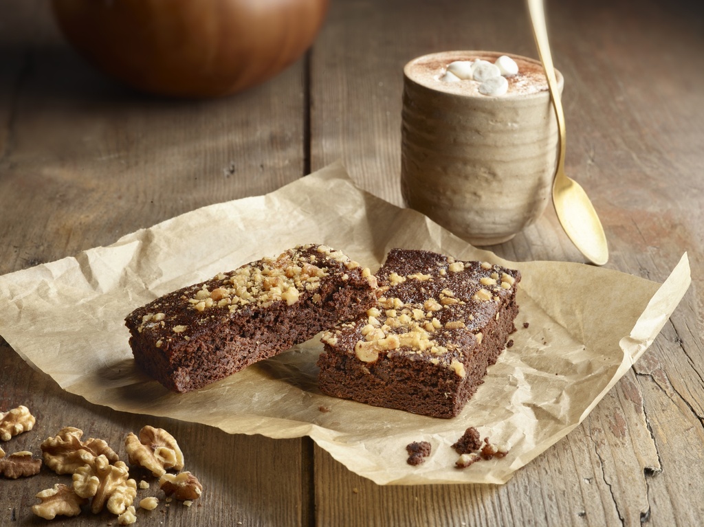 ❄️HOLEKI 10323 BROWNIE CHOCOLAT ET NOIX 72PIECES = 4 TRAYS DE 18X75G