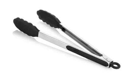 GASTROPRO PINCE DE SERVICE UNIVERSELLE INOX/SILICONE NOIR 30CM