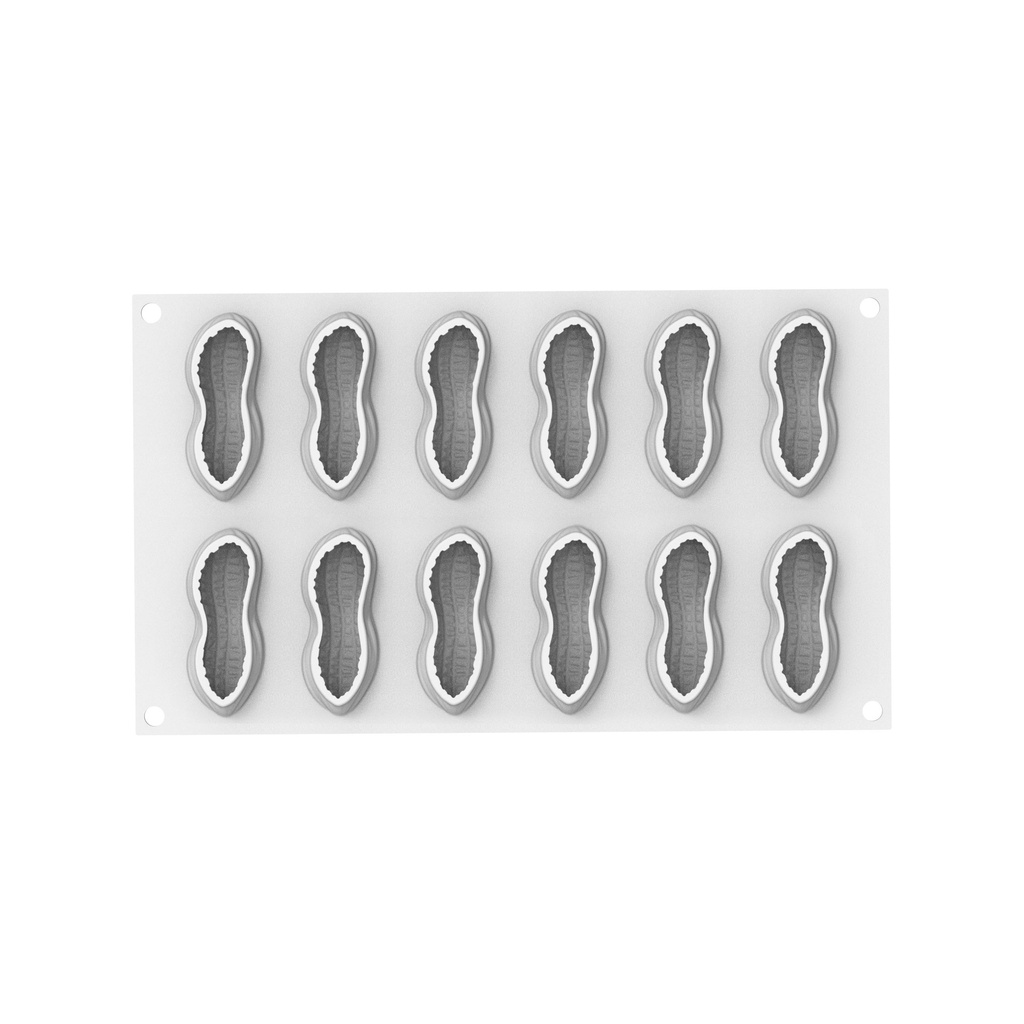 TROMPE L'OEIL - SILIKOMART PEANUT MOLD 30 N°12 72 x 29MM H 27MM + CUTTER