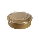 SALADIER ROND KRAFT AVEC COUVERCLE 750ML DIAM. 15CM HT 6CM 30PCS 