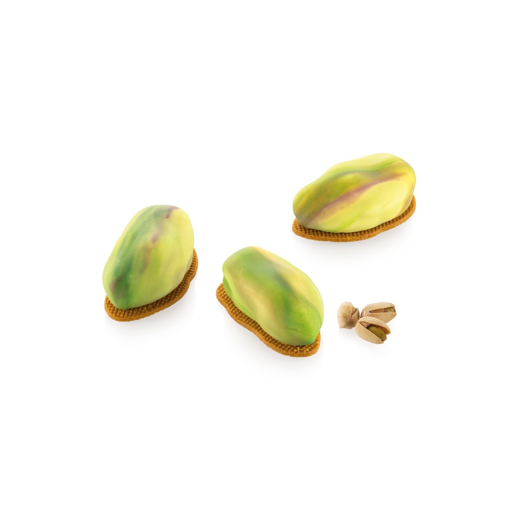 SILIKOMART - TROMPE L'OEIL PISTACCHIO MOLD 30 62 x 35MM H 25MM + CUTTER
