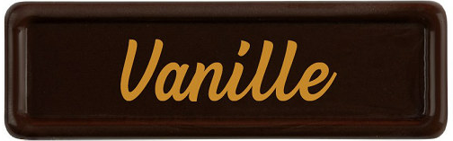 2002916 CHOCOLATE PLAQUE "VANILLA" 3.1 x 1.2CM 300PCS